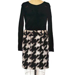 Stylish Black and White Corduoroy Pencil Skirt 20"L